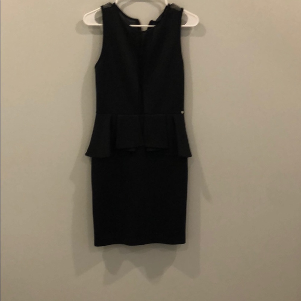 Guess peplum dress with sheer back
